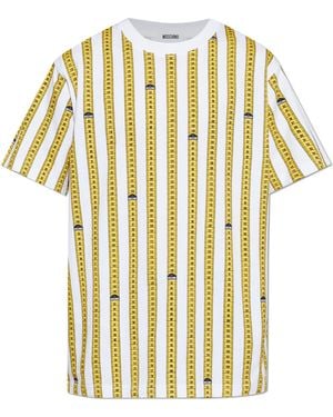 Moschino T-Shirt With Print - Metallic