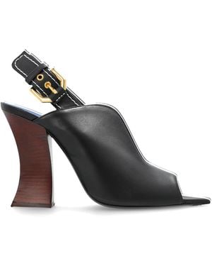 Lanvin Leather Heeled Sandals - Black