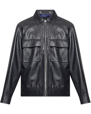 Paul Smith Leather Jacket - Black