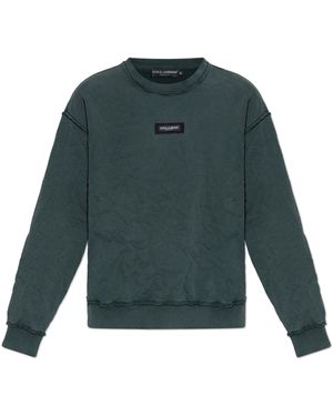 Dolce & Gabbana Sweatshirt With Logo - Green