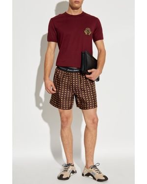 Dolce & Gabbana Silk Shorts - Red