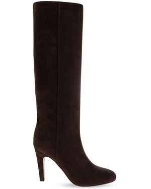 Ferragamo Suede Heeled Boots 'Nylu' - Black