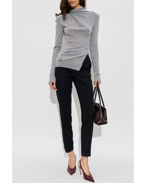 The Attico Leather Belt - Gray