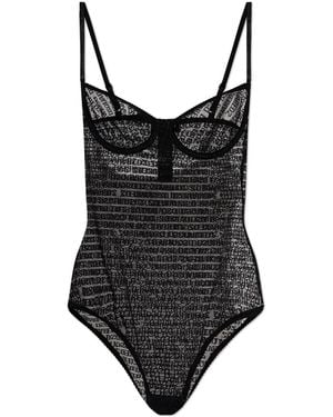 DSquared² Lace Bodysuit With Straps - Black