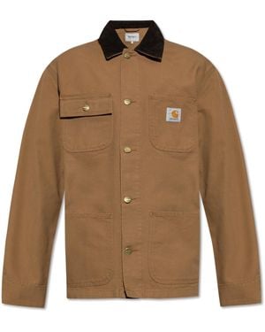 Carhartt Jacket With Corduroy Collar - Brown