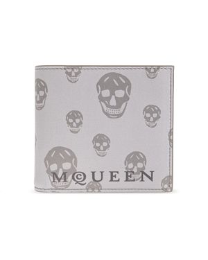 McQueen Foldable Wallet With Logo - White