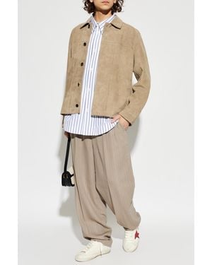 Rag & Bone Suede Jacket With Pockets - Natural