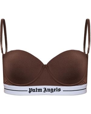 Palm Angels Bra With Detachable Straps - Brown