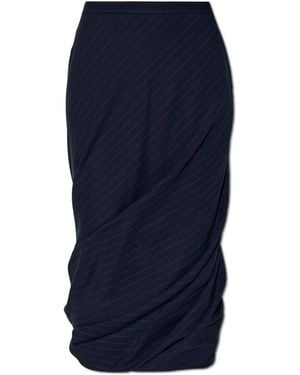 Balenciaga Skirt With Striped Pattern - Blue