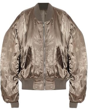 Rick Owens Insulated 'Bomber' Jacket - Brown