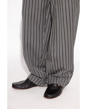 Versace "Guanto" Loafers Shoes - Gray