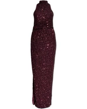 Balmain Sleeveless Sequin Dress - Purple