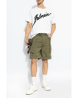 Balmain Cargo Shorts - Green