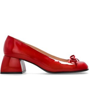 NODALETO Leather Heeled Shoes - Red