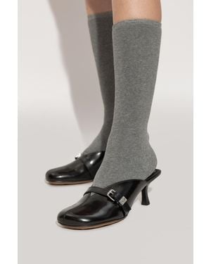 Ganni Heeled Mules 'Sue' - Gray