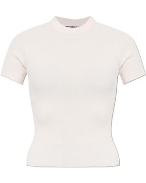 Alexander Wang Ribbed Fitted Top - White