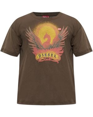 DIESEL T-Shirt 'T-Norm-Aa1' - Brown