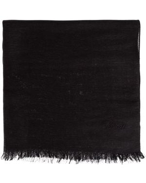 Brioni Linen Scarf - Black