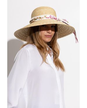 Ferragamo Straw Hat - White