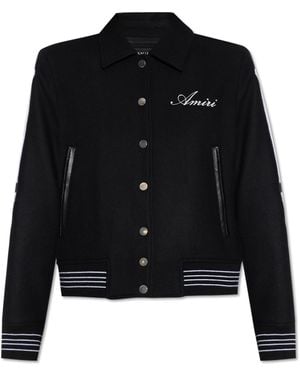 Amiri Jacket With Logo - Black