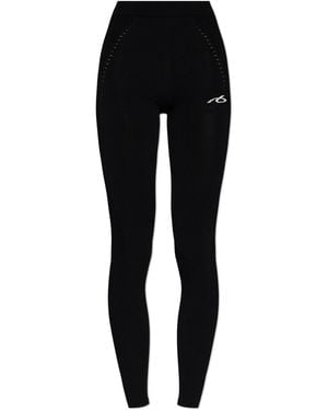 Balenciaga Leggings With Logo - Black
