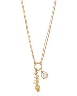 Chloé Brass Necklace 'Tulip' - Metallic