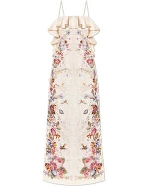 Zimmermann Floral Motif Dress - White