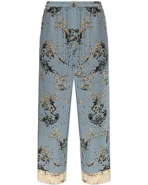 Paul Smith Loose-Fit Trousers With Stitching On The Legs - Blue