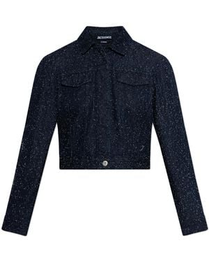 Jacquemus Denim Jacket "Ovalo" - Blue
