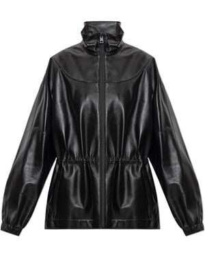 Givenchy Leather Jacket With Stand-Up Collar - Black