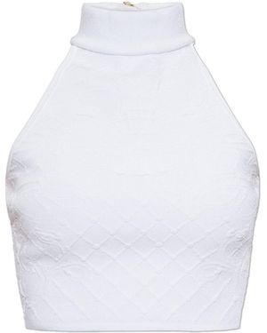 Balmain Top With A Turtleneck - White