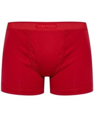Tom Ford Cotton Boxers With Logo - Red