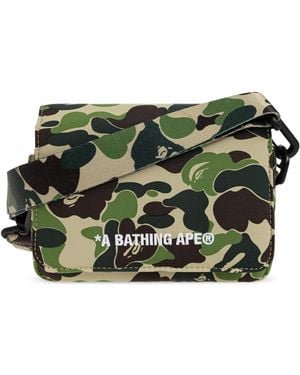 A Bathing Ape Bag With Logo - Green
