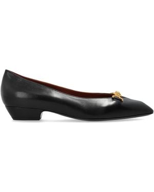 Versace Heeled Ballet Flats - Black
