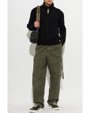 Fendi Wool Cardigan With Stand Collar - Green