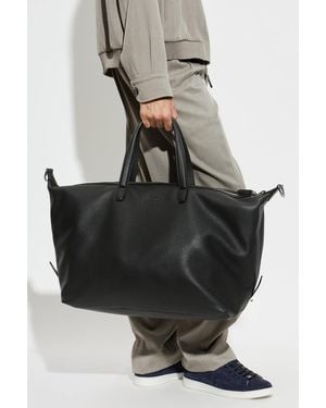Brioni Leather Travel Bag - Black