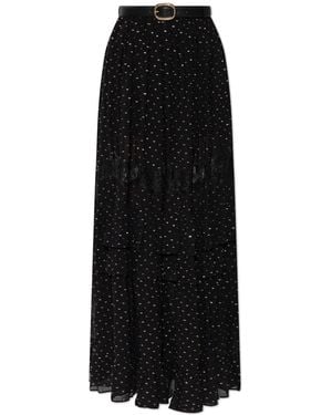 Self-Portrait Skirt With Lurex Thread - Black
