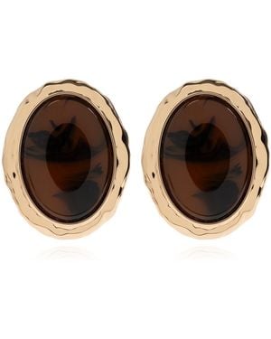 Self-Portrait Earrings - Brown