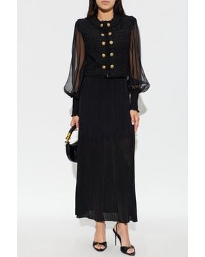 Balmain Pleated Skirt - Black