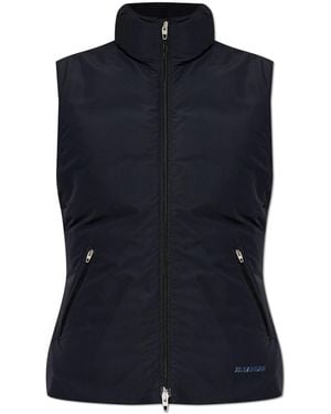 Jil Sander Quilted Vest - Blue