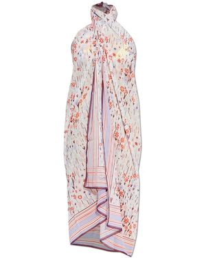 Lanvin Scarf With Floral Motif - Pink