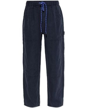 Rag & Bone Loose-Fit Linen Trousers - Blue
