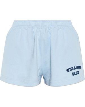 Sporty & Rich Logo Shorts - Blue