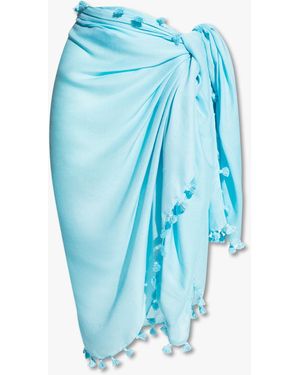 Melissa Odabash Fringed Pareo - Blue