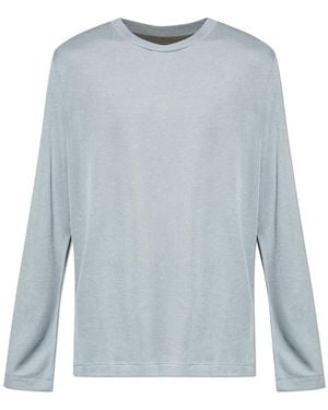 Hanro Long-Sleeve Underwear T-Shirt - Blue
