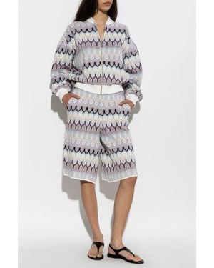 Akep Cardigan With Lurex Thread - Gray
