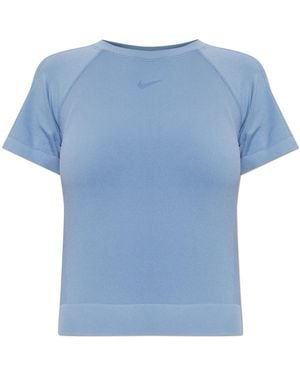 Nike Short Top With Logo - Blue
