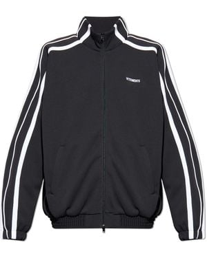 Vetements Sweatshirt With A Stand-Up Collar - Black