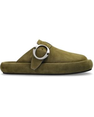 Alexander McQueen Suede Slides Arc - Green