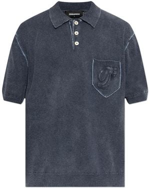 DSquared² Polo With Pocket - Blue